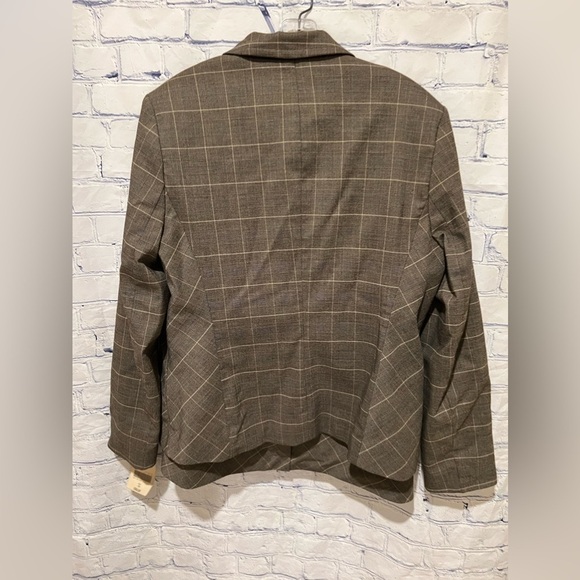 Two Piece Skirt Suit Lined Brown Striped Pockets Jacket 16 And Skirt 18 - Picture 5 of 14